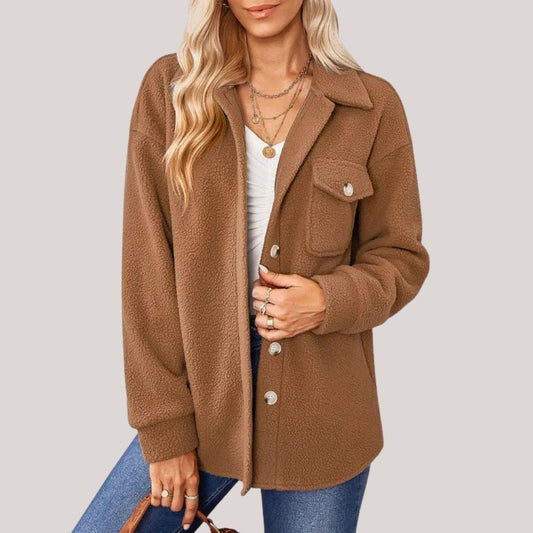 Plush Lapel Autumn Winter Jacket