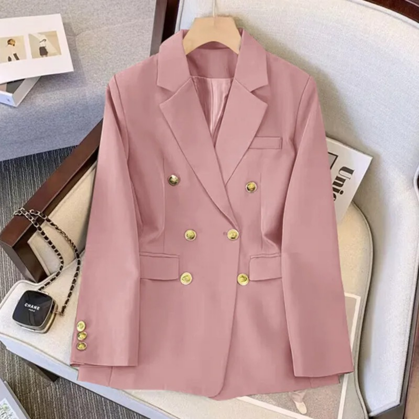 Women's fashion loose high-end slim fit suit jacket