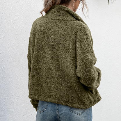 Women's plush fur jacket