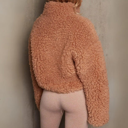 Women's warm plush short coat
