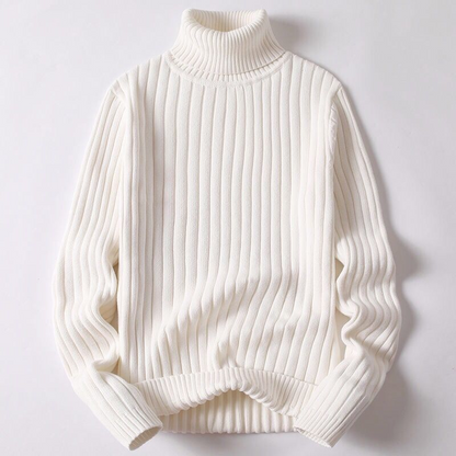 Unisex Turtleneck Sweater - Ribbed Knit - Long Sleeve - Warm & Comfortable Fit