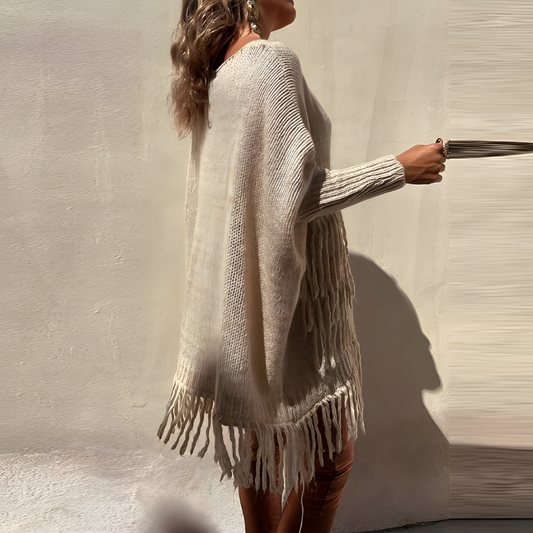 Fringed Tassel Detail Bohemian Sweater
