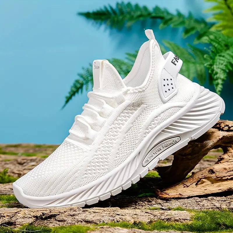 Women's Athletic Sneakers - Breathable Mesh - Slip-On Sock Fit - Chunky Grip Sole