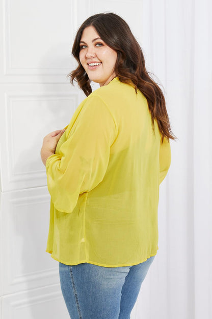 Women's plus size chiffon kimono cover-up