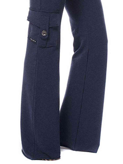 Women's mid rise cargo wide leg pants