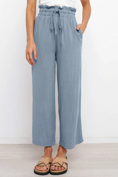 Lizandra - drawstring waist wide-leg pants