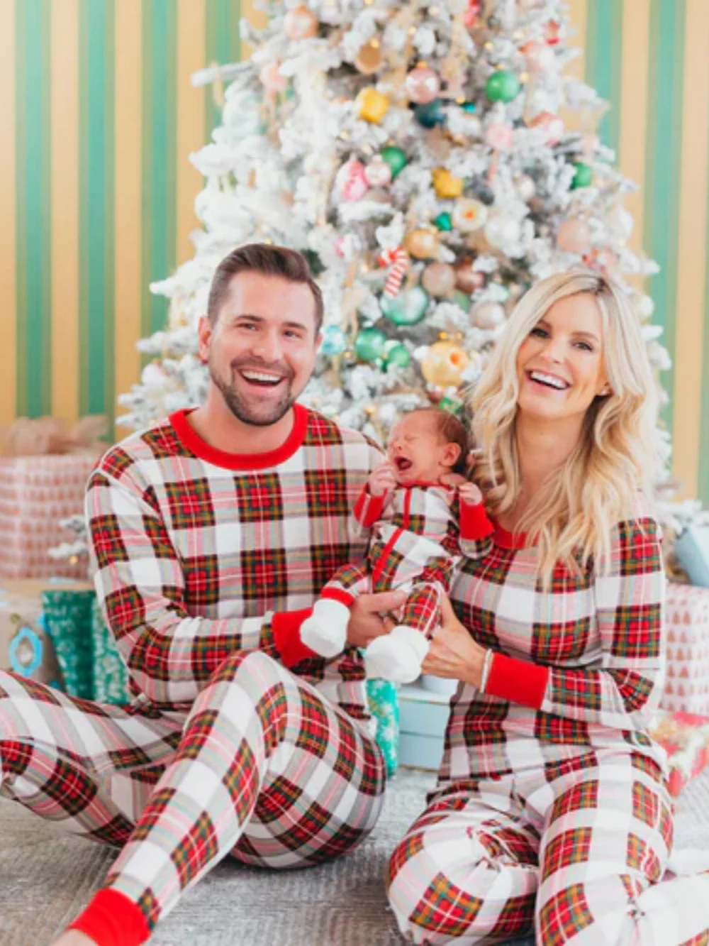 Family matching plaid pajama set