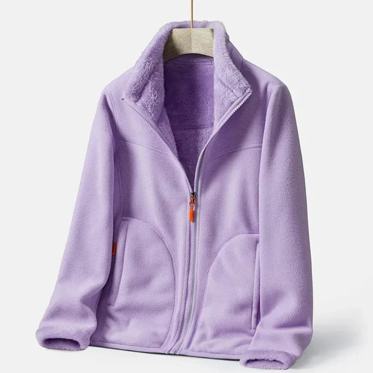 Women's double-breasted warm jacket