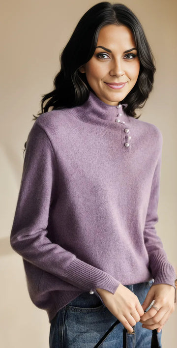 Long sleeve turtleneck sweater for women