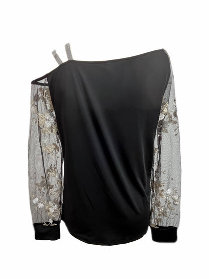 Elegant off-shoulder long-sleeved top for women