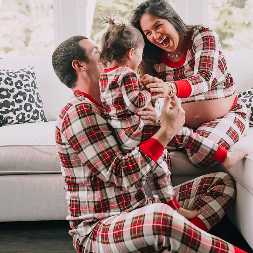 Family matching plaid pajama set