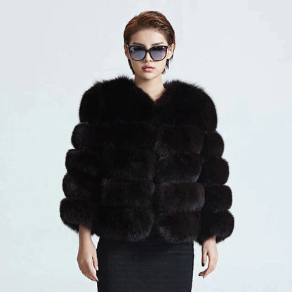 Women's stylish faux fur coat