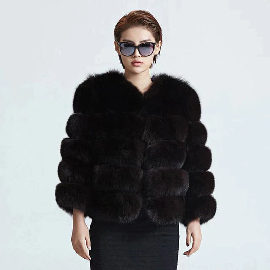Stylish Faux Fur Coat