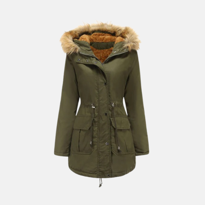 Fleece Lined Tailored Fit Parka Jacket 