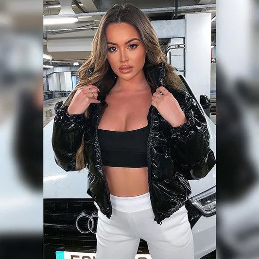 Leather Puffer Jacket