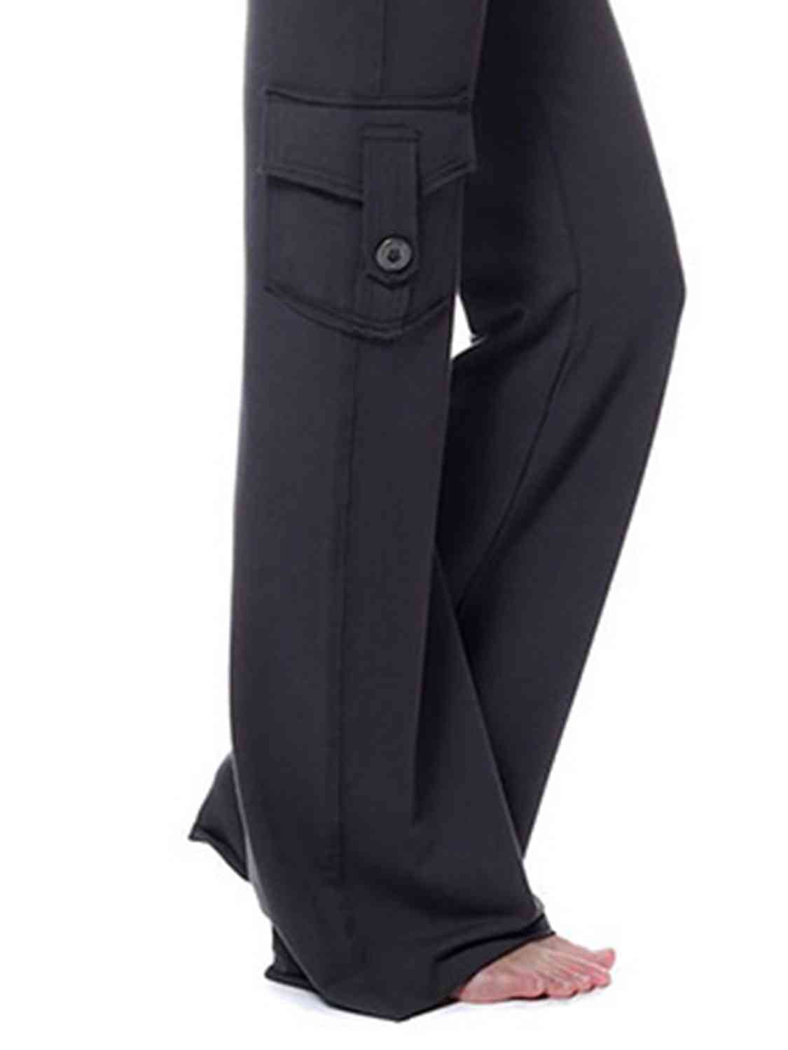 Women's mid rise cargo wide leg pants