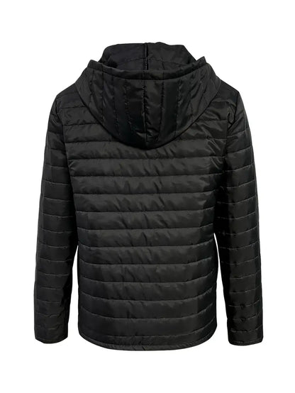 Women's mid-length hooded light padded jacket