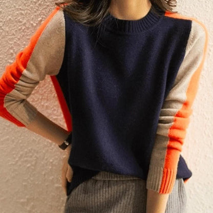 Women's retro stripe sweater