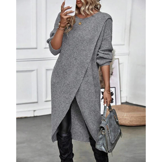 Stylish Long Sleeve Sweater Dress