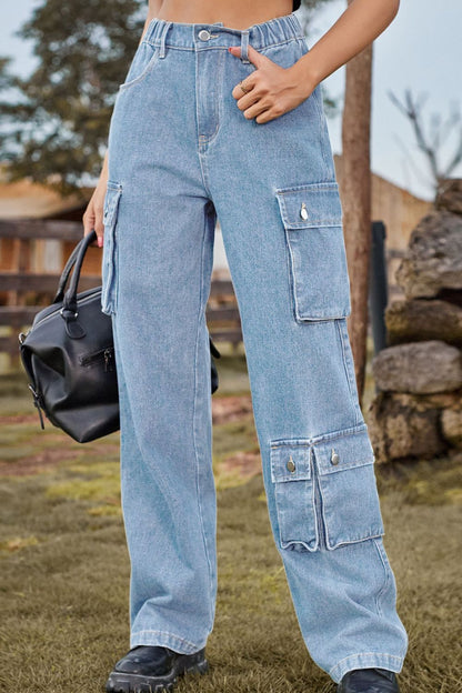 Jade - loose fit long jeans with pockets