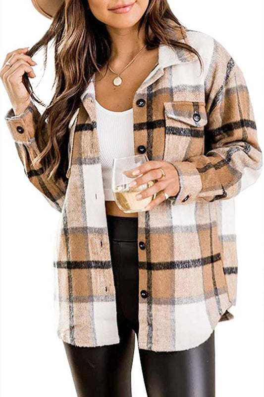 Plaid Relaxed Fit Button Down Shacket
