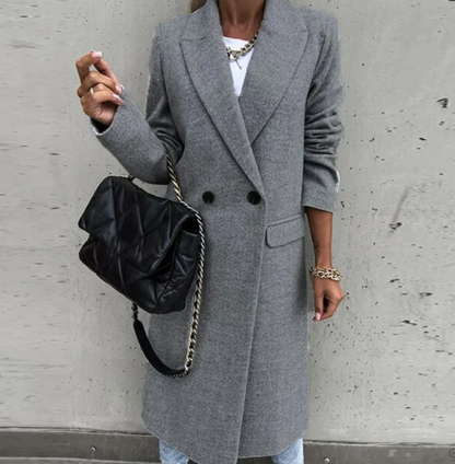 Marina - single-breasted  long trench coat