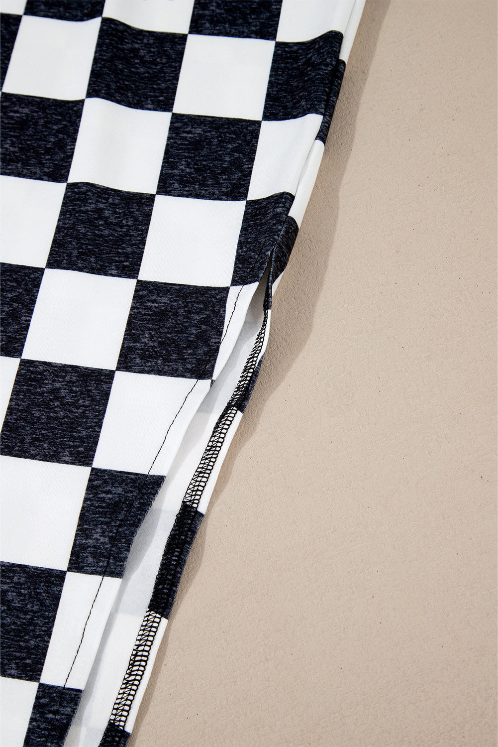 Retro medium-length plaid skirt with slit for women