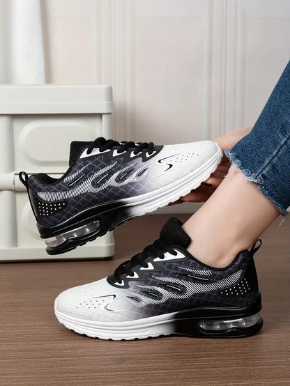 Women's Athletic Sneakers - Breathable Mesh - Cushioned Sole - Lace-Up Comfortable Fit