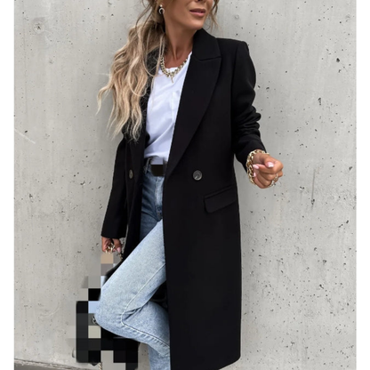 Women's long trench coat for autumn and winter