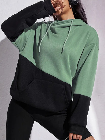 Women's color block hoodie