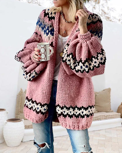 Women's thick blend retro knit sweater