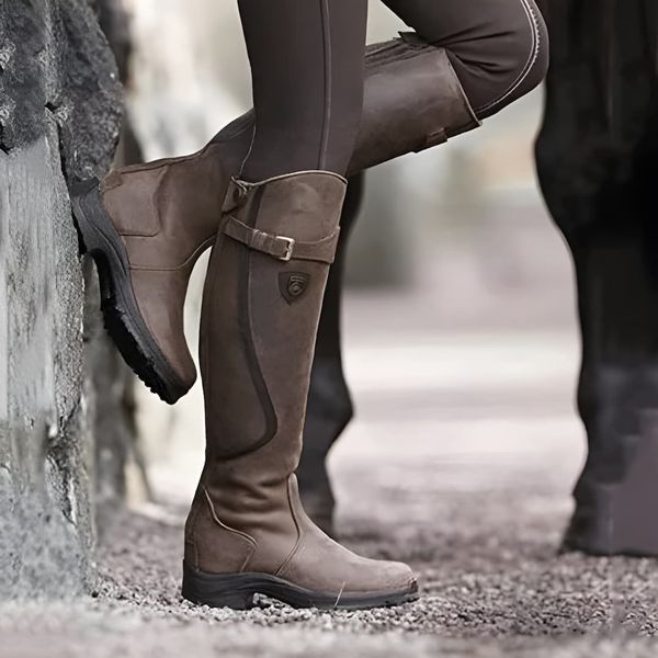 Women's mid-tube knight boots