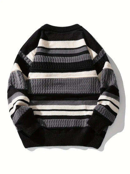 Women's striped crew neck sweater