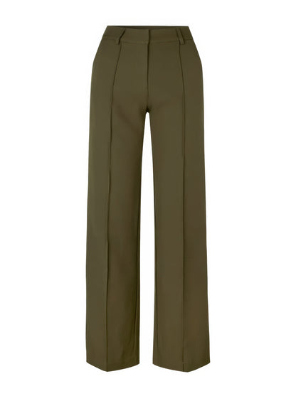 Women's slim fit straight pants with design splicing
