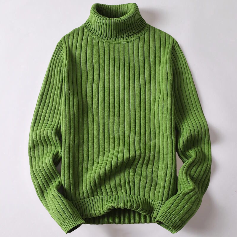 Unisex Turtleneck Sweater - Ribbed Knit - Long Sleeve - Warm & Comfortable Fit