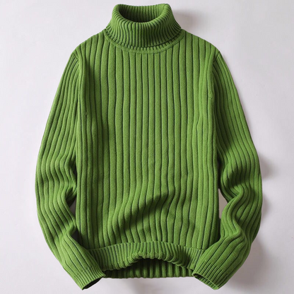 Unisex Turtleneck Sweater - Ribbed Knit - Long Sleeve - Warm & Comfortable Fit