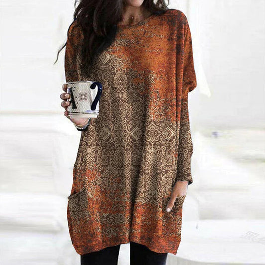 Round Neck Casual Long Sleeve Sweater