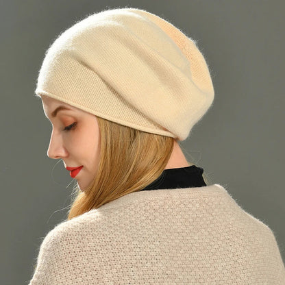 Sienna Slouchy Fit Beanie | Cuffed Brim Fine Knit Beanie