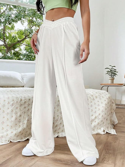 Meran - Elastic waistband Wide trouser legs