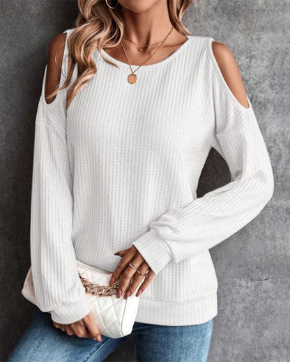 Women's off-shoulder sweatshirt