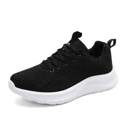 Women's Athletic Sneakers - Breathable Knitted Mesh - Lightweight Cushioned Sole