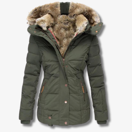 Women's warm jacket with hood
