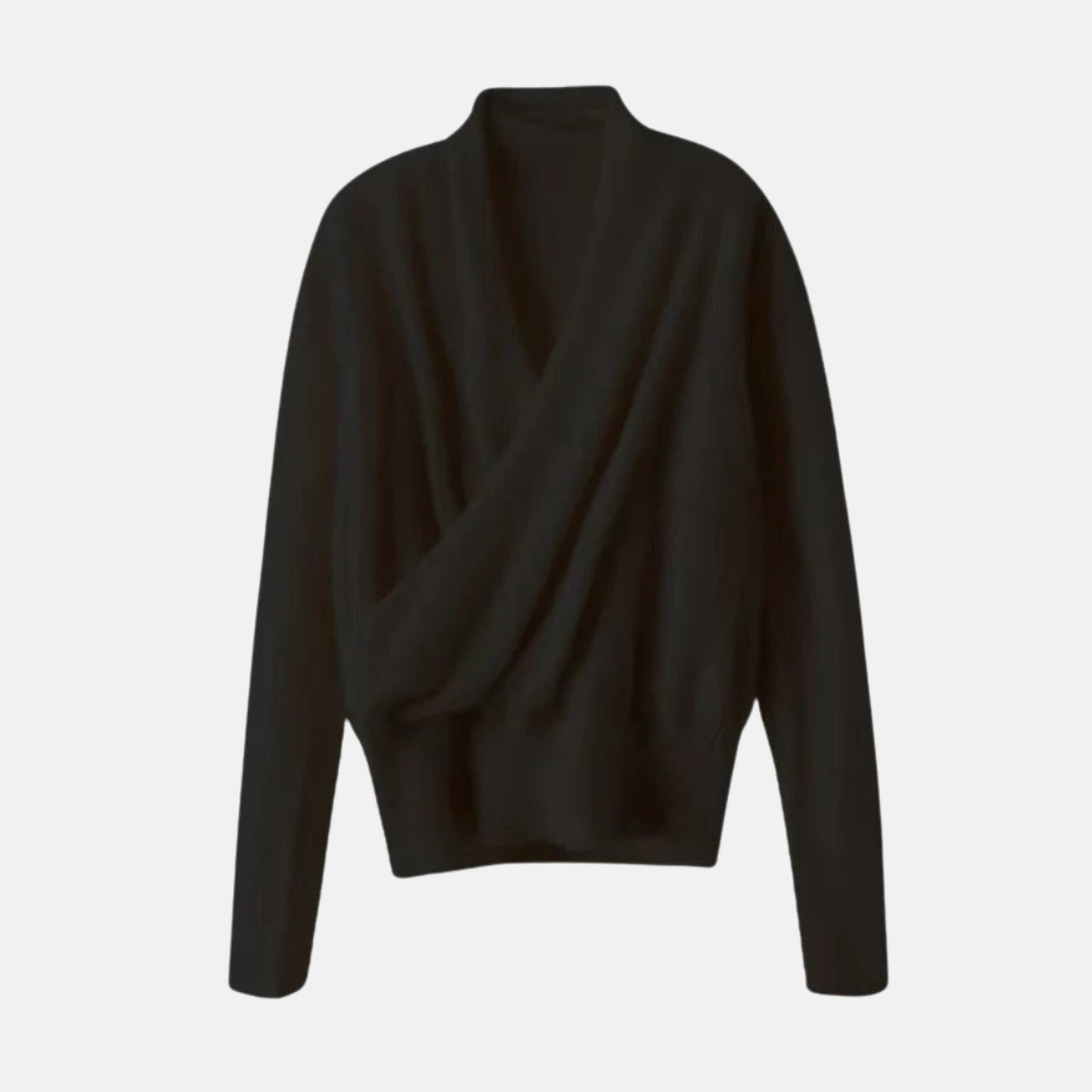 Relaxed Fit Ribbed Wool Knit Sweater 