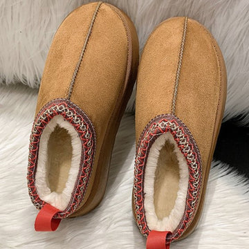 Women's thick-soled snow sheepskin boots