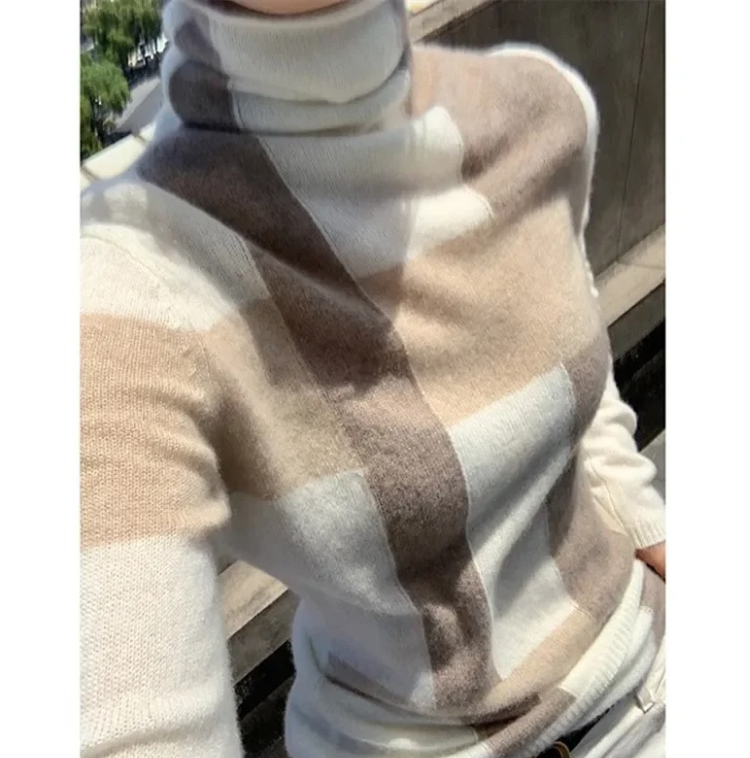 Women's loose collar cashmere sweater