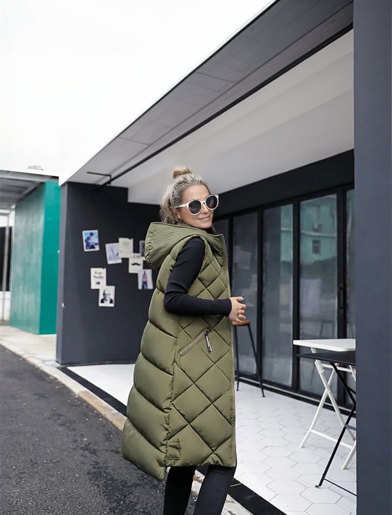 Mira - Elegant Long Coat with Hood