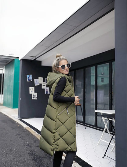 Mira - Elegant Long Coat with Hood