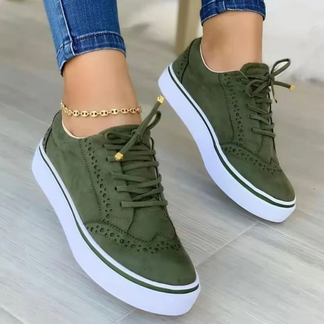 Women's Round Toe Lace-Up Shoes