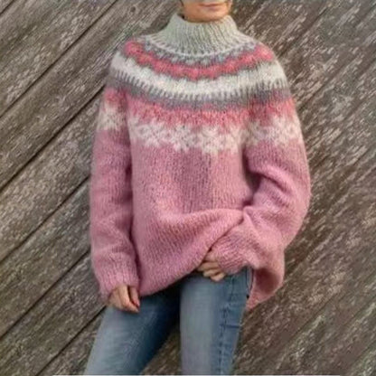 Women's thick jacquard sweater