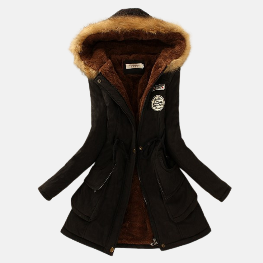 Fleece Lined Water Resistant Parka Jacket 